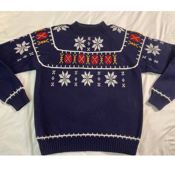 Vtg. JCPenney Winter Crewneck Sweater Snowflakes SZ XL - Picture 1 of 7